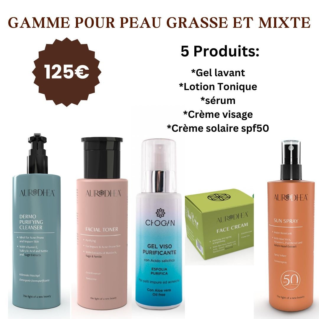 GAMME POUR PEAU GRASSE ET MIXTE